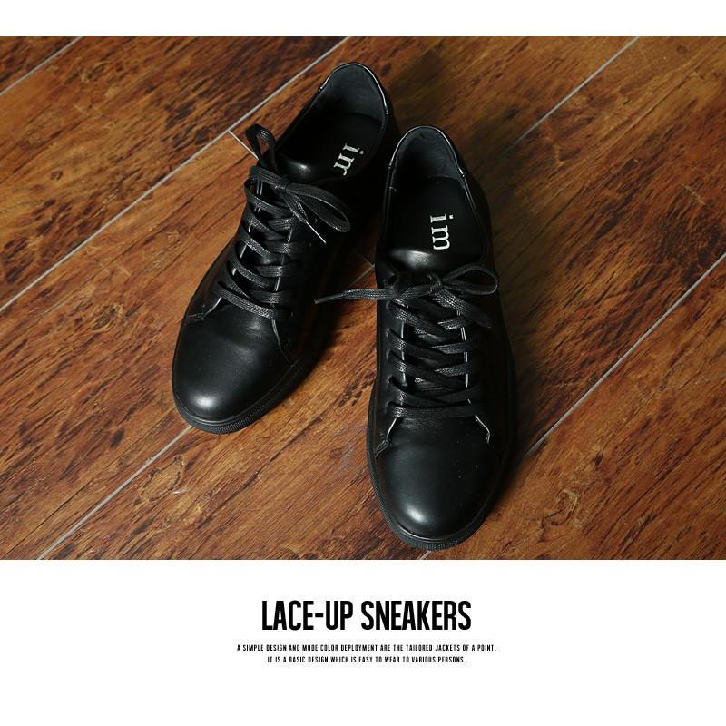 スニーカー メンズ ＰＵレザー  レザーシューズ 靴 レースアップ ローカット カジュアル | improves | 04