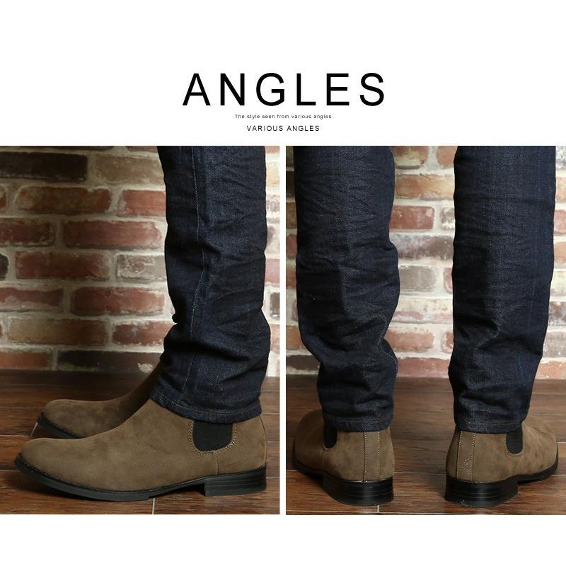 ブーツ メンズ サイドゴア ショートブーツ 靴 スエード フェイクスウェード ワークブーツ | improves | 05