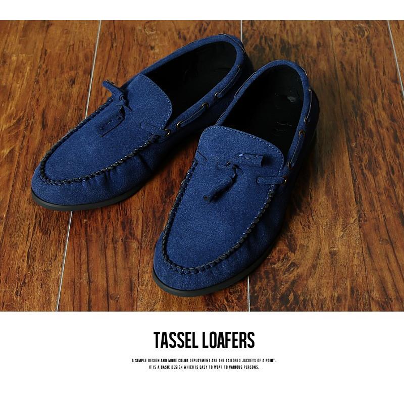 ローファー タッセル メンズ スリッポン スウェード スエード 靴 レザーシューズ カジュアルシューズ | improves | 04