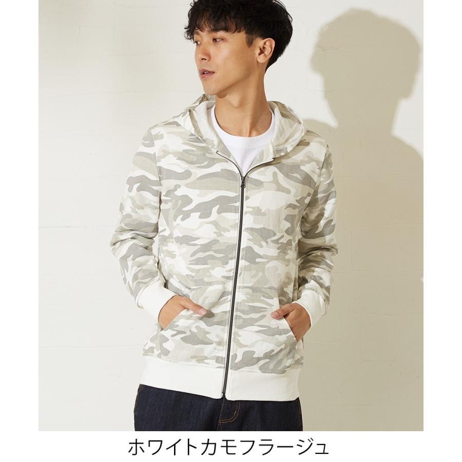 パーカー メンズ パーカ ジップアップ 長袖 無地 スウェットパーカー ボーダー ZIP トップス | improves | 13