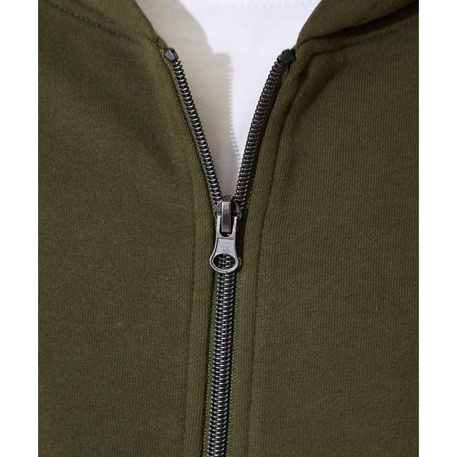 パーカー メンズ パーカ ジップアップ 長袖 無地 スウェットパーカー ボーダー ZIP トップス | improves | 20