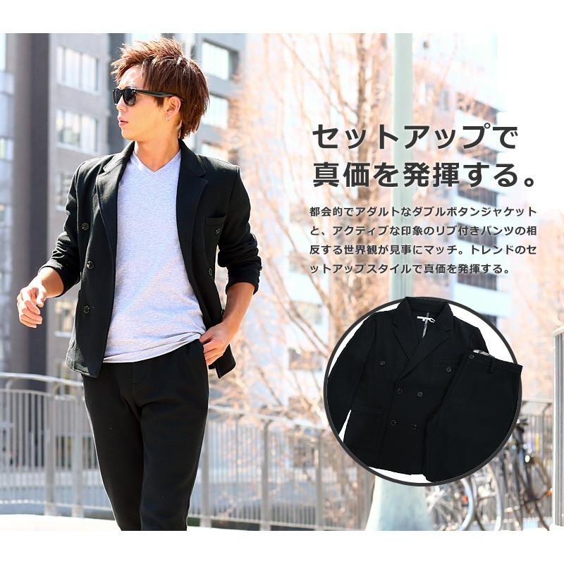 ジャケット メンズ テーラードジャケット ダブル アウター 無地 | improves | 05
