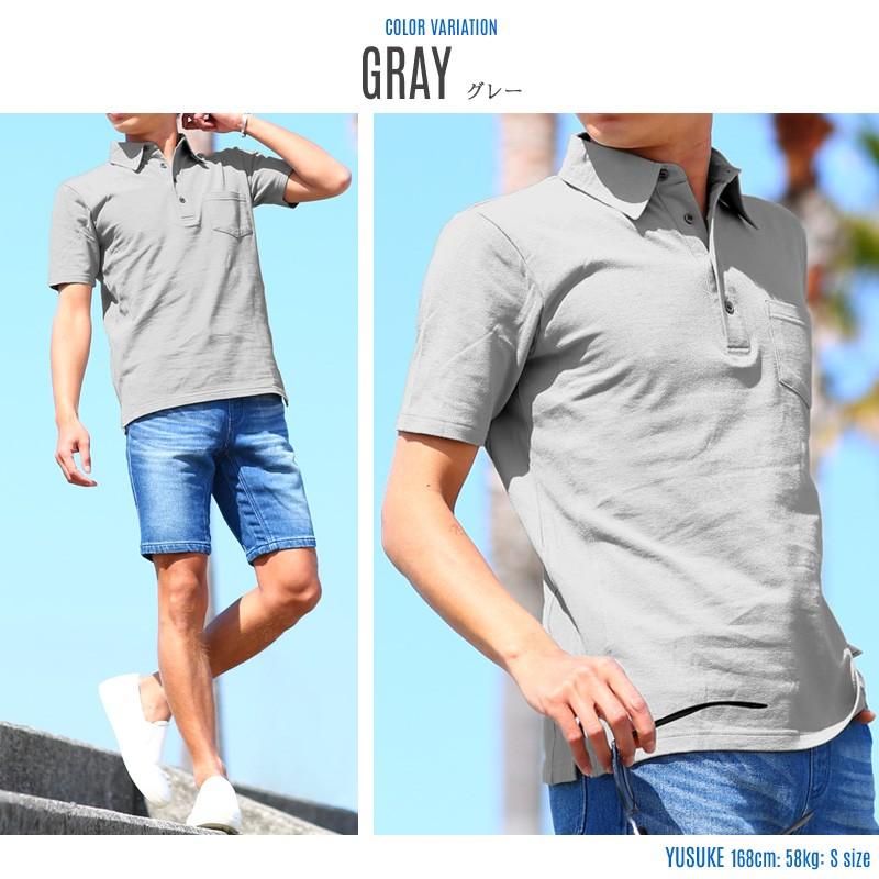 ポロシャツ メンズ 無地 半袖 ビズポロ ゴルフ 鹿の子 トップス | improves | 09