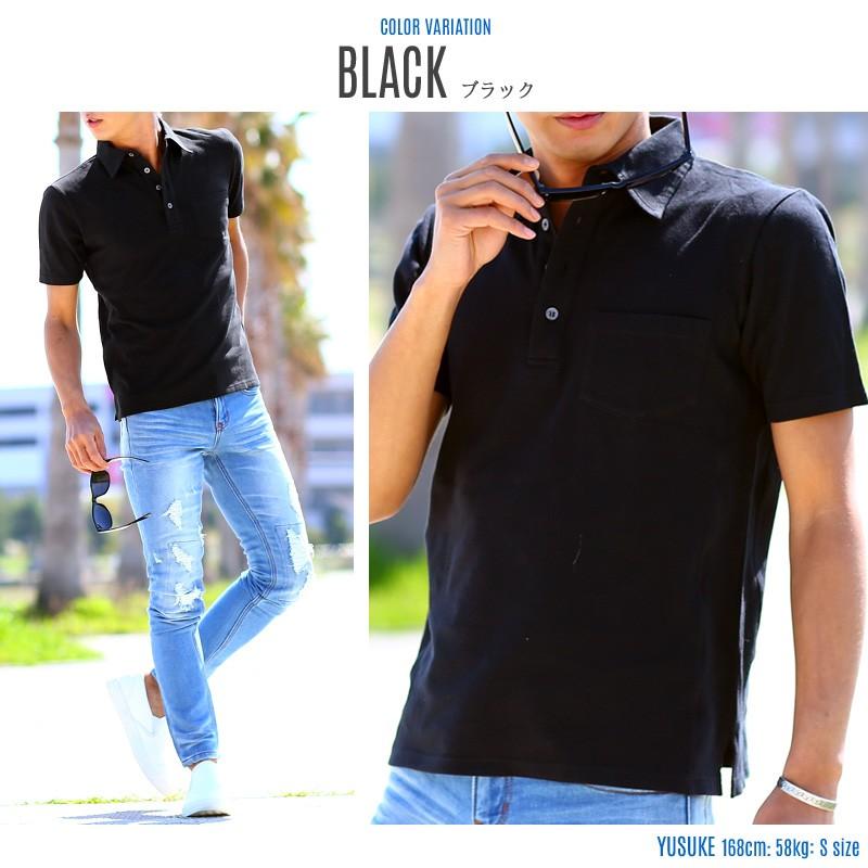 ポロシャツ メンズ 無地 半袖 ビズポロ ゴルフ 鹿の子 トップス | improves | 11