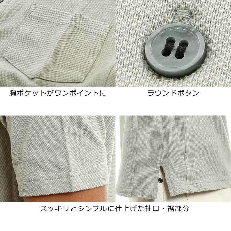 ポロシャツ メンズ 無地 半袖 ビズポロ ゴルフ 鹿の子 トップス | improves | 04