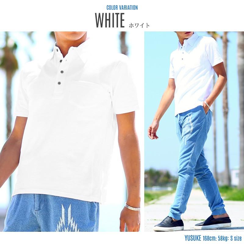 ポロシャツ メンズ 無地 半袖 ビズポロ ゴルフ 鹿の子 トップス | improves | 06