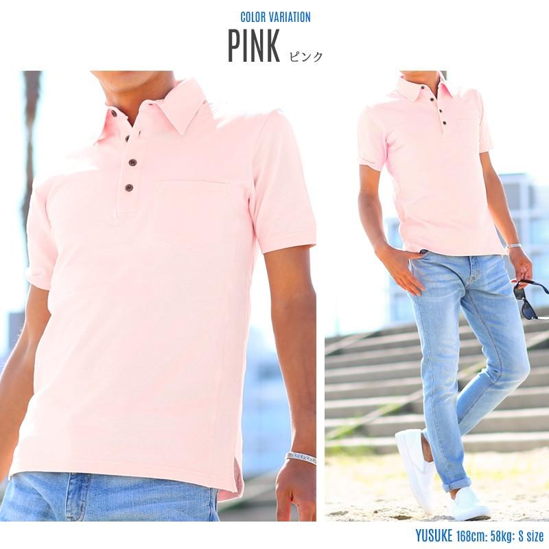 ポロシャツ メンズ 無地 半袖 ビズポロ ゴルフ 鹿の子 トップス | improves | 08