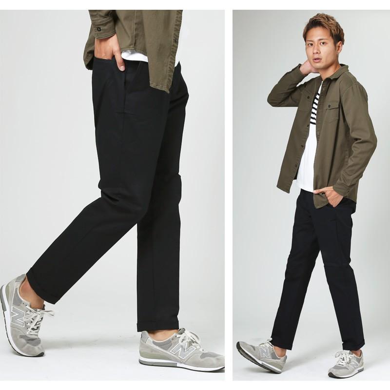 テーパードパンツ チノパン メンズ ボトムス アンクルパンツ スラックス クロップド ストレッチ | improves | 15