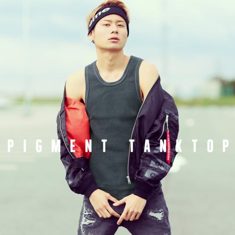 タンクトップ ノースリーブ ロング丈 メンズ カットソー 無地 トップス | improves | 02