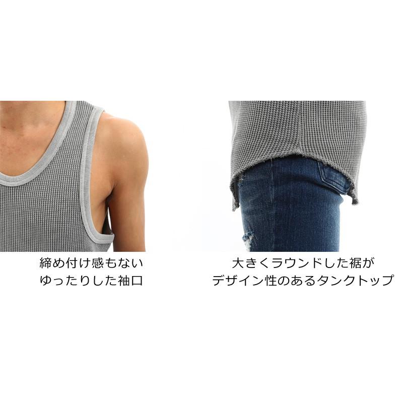 タンクトップ ノースリーブ ロング丈 メンズ カットソー 無地 トップス | improves | 05
