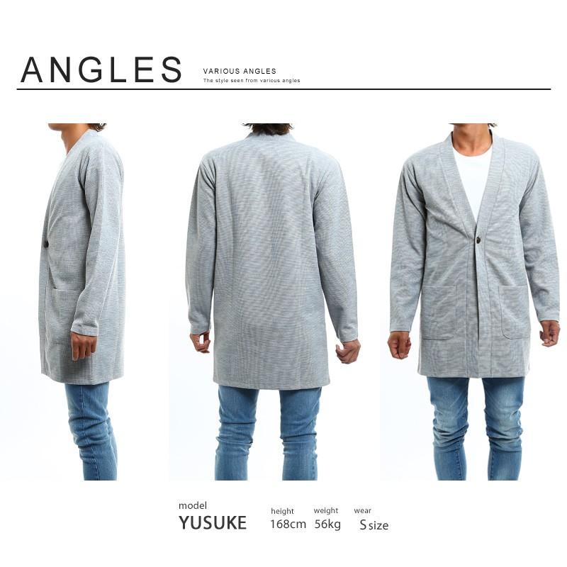 カーディガン ニット ロング丈 コーディガン コート ニット アウター セーター メンズ 長袖 無地 トップス サマー | improves | 18