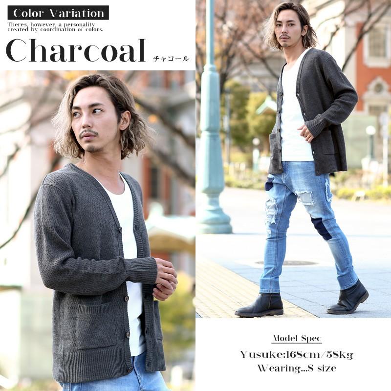 カーディガン メンズ 無地 長袖 ハニカムメッシュ ニット セーター ビジネス 学生 オフィス | improves | 08