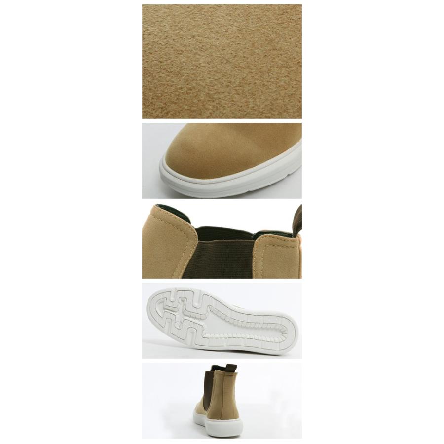 ブーツ メンズ サイドゴア ショート ワークブーツ 靴 フェイクスウェード ハイカット スニーカー シューズ | improves | 04