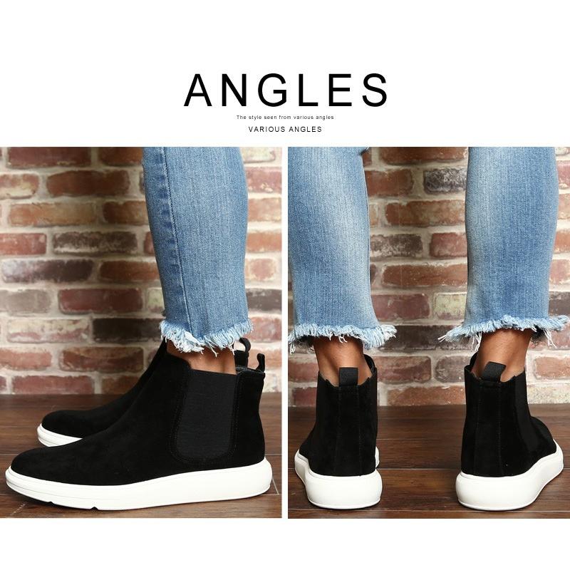 ブーツ メンズ サイドゴア ショート ワークブーツ 靴 フェイクスウェード ハイカット スニーカー シューズ | improves | 05