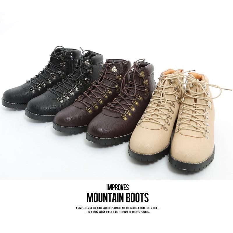 ブーツ マウンテンブーツ メンズ 靴 シューズ ワークブーツ サイドジップ ショート ローカット ワークブーツ | improves | 01