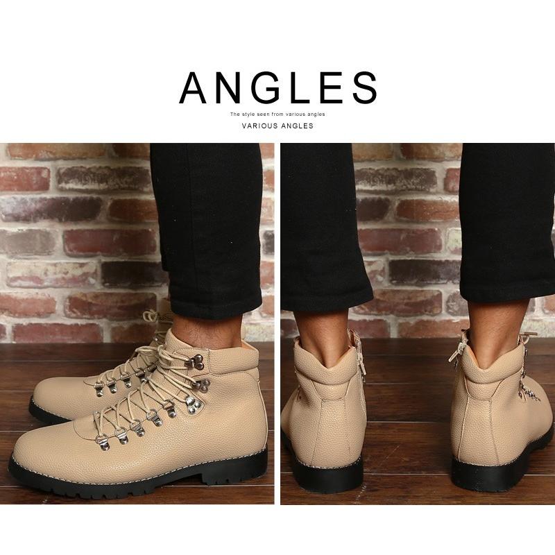 ブーツ マウンテンブーツ メンズ 靴 シューズ ワークブーツ サイドジップ ショート ローカット ワークブーツ | improves | 05