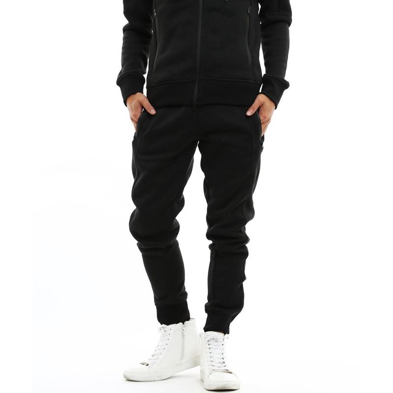 ジョガーパンツ メンズ スウェット パンツ リブパンツ  ストレッチパンツ ニットフリース 裾ジップ スエット ルームウェア | improves | 07