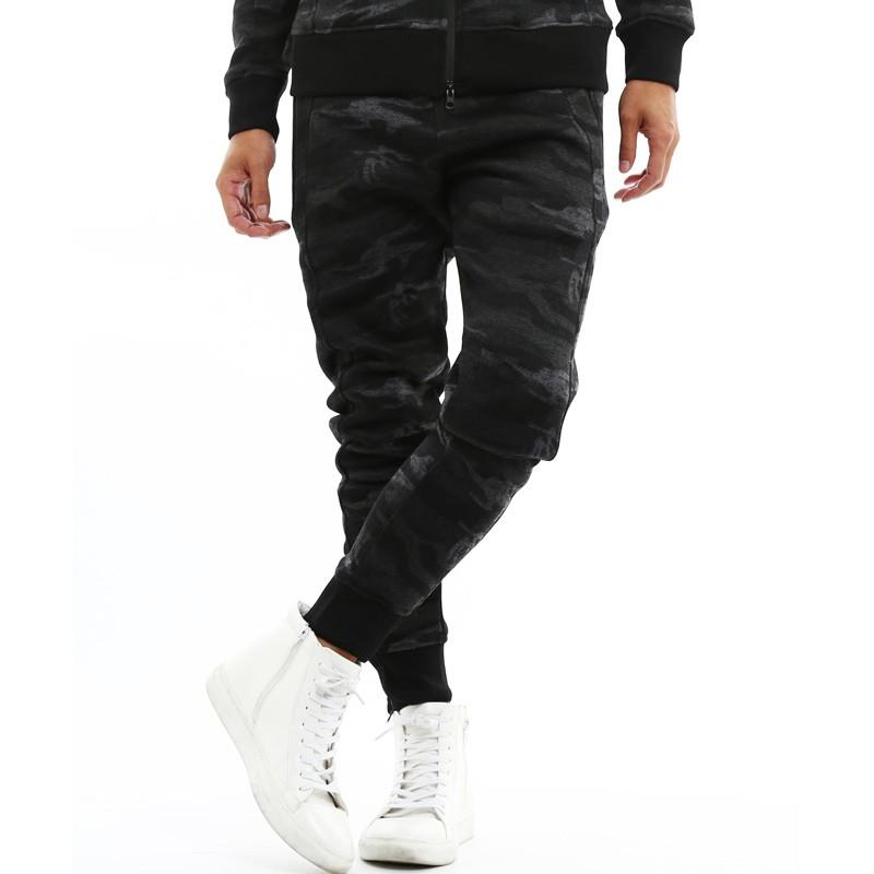 ジョガーパンツ メンズ スウェット パンツ リブパンツ  ストレッチパンツ ニットフリース 裾ジップ スエット ルームウェア | improves | 08