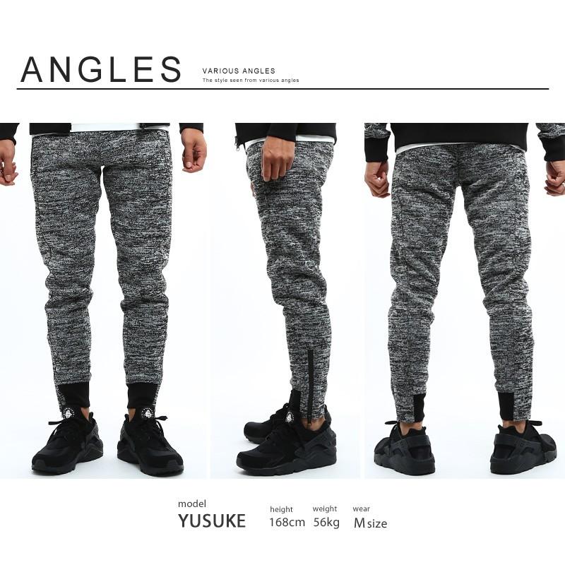 ジョガーパンツ メンズ スウェット パンツ リブパンツ  ストレッチパンツ ニットフリース 裾ジップ スエット ルームウェア | improves | 10