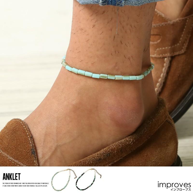アンクレット メンズ アクセサリー ビーズ プレゼント | improves