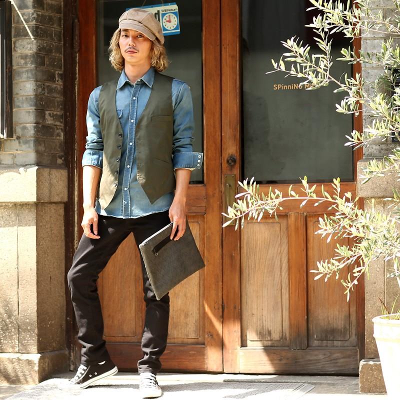 ベスト メンズ トップス ジレベスト ビジネス カジュアル スーツ 3ピース ストレッチ ビジカジ 前開き | improves | 13