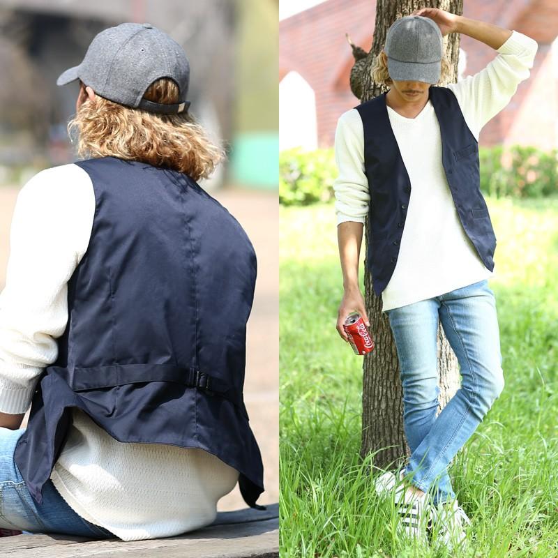 ベスト メンズ トップス ジレベスト ビジネス カジュアル スーツ 3ピース ストレッチ ビジカジ 前開き | improves | 15