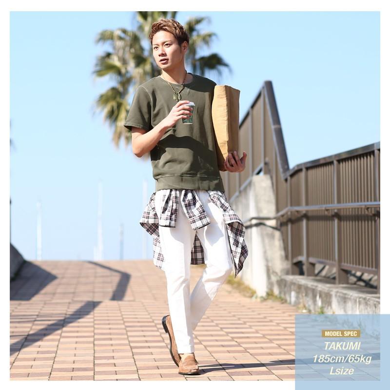 トレーナー メンズ スウェット スエット ピグメント加工 コットン トップス 半袖 無地 | improves | 11