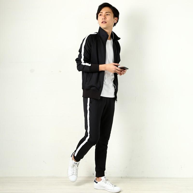 360°ストレッチ ジョガーパンツ メンズ ボトムス リブ サイドライン ジャージ スリム ストレッチ | improves | 11