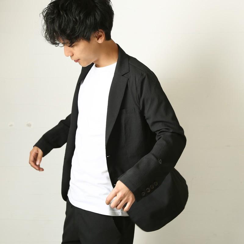 美品　メンズメルローズ　シアサッカー　サマージャケット　ストレッチ　XL　黒 楽天市場】シアサッカーストレッチセットアップジャケット