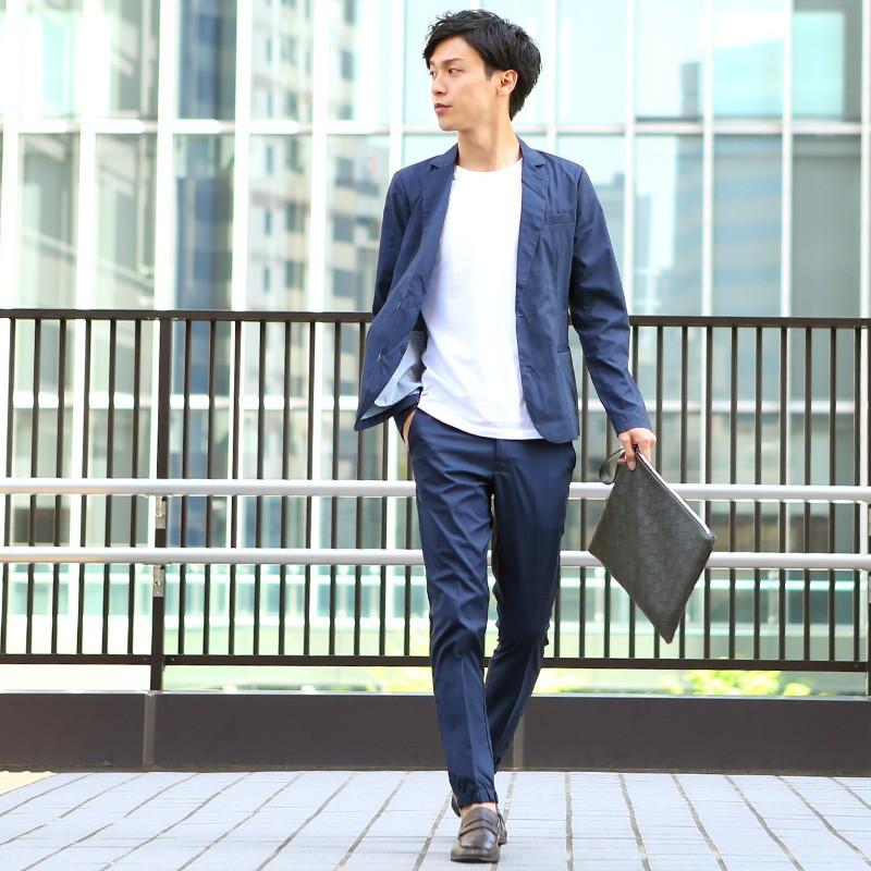 ストレッチ クール ドット ジョガー スラックス テーパードパンツ メンズ ボトムス スリム  ビジカジ | improves | 10