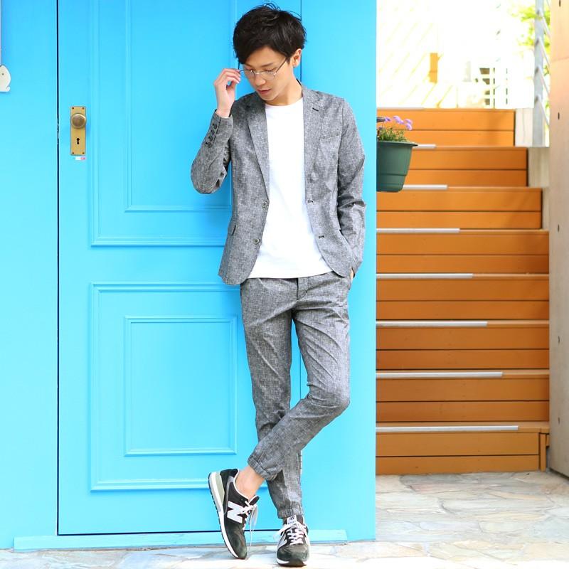 ストレッチ クール ドット ジョガー スラックス テーパードパンツ メンズ ボトムス スリム  ビジカジ | improves | 07