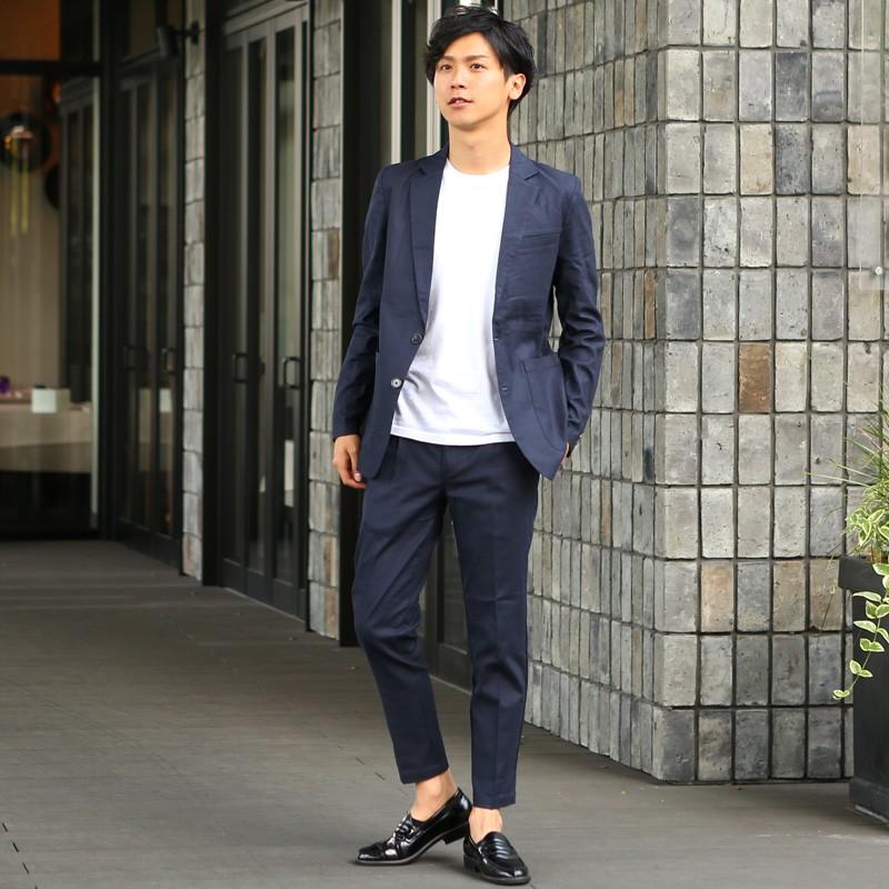 アンクルパンツ メンズ ボトムス チノパン スリム 麻混 タックパンツ イージーパンツ ストレッチ テーパード | improves | 11