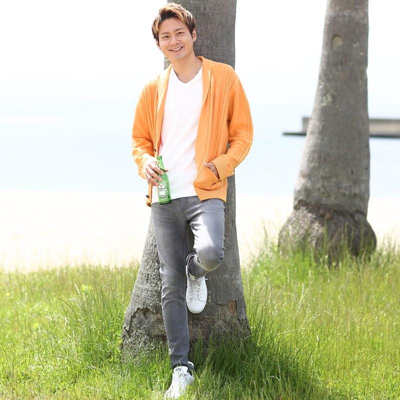 カーディガン ニットカーディガン メンズ  ショール ニット 長袖 無地 トップス | improves | 11