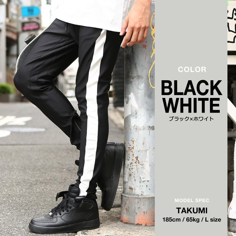 ジョガーパンツ パンツ メンズ ボトムス サイドライン スウェット 太ライン ジャージ スリム ストレッチ イージーパンツ | improves | 06