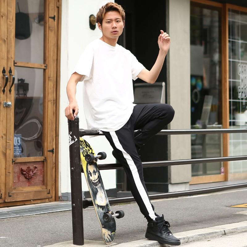 ジョガーパンツ パンツ メンズ ボトムス サイドライン スウェット 太ライン ジャージ スリム ストレッチ イージーパンツ | improves | 08