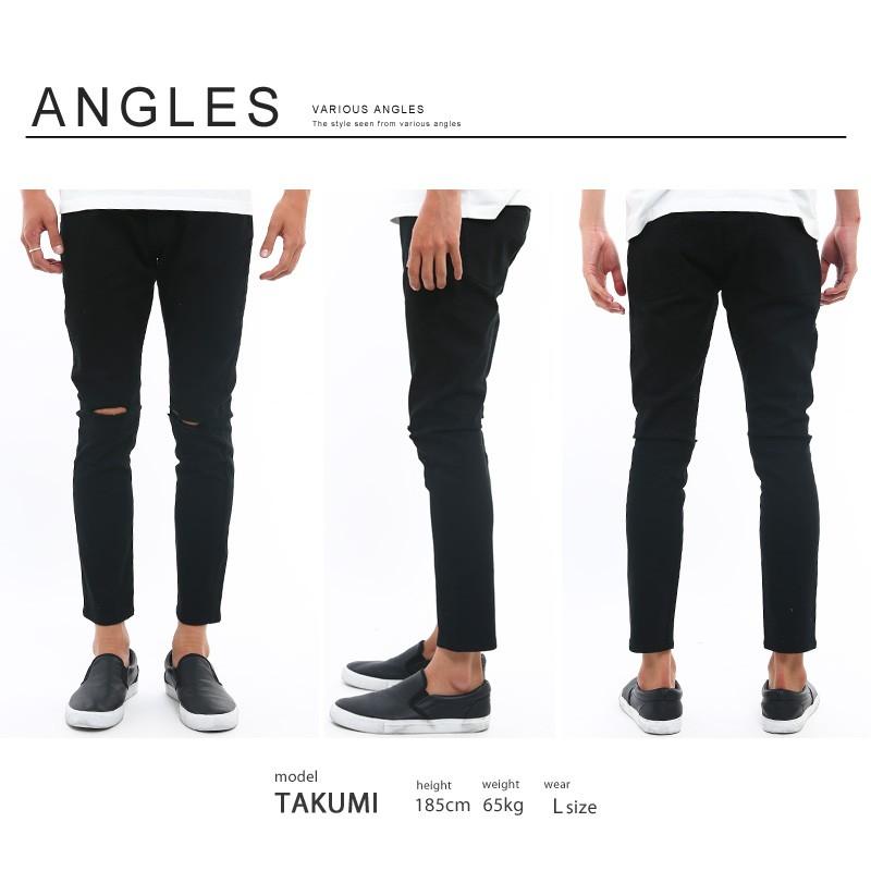 スキニーパンツ  メンズ  ダメージスキニー クラッシュ スキニー ボトムス ミリタリー ストレッチ | improves | 08