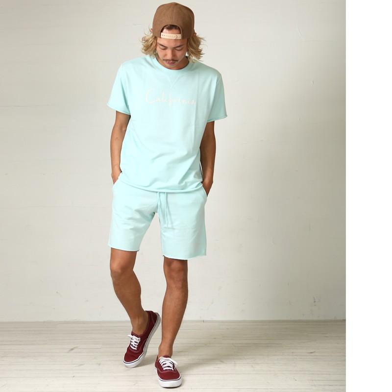 トレーナー メンズ スウェット スエット トップス  加工プリント 半袖 セットアップ可能 カジュアル | improves | 10