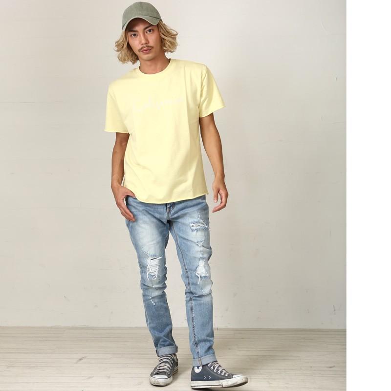 トレーナー メンズ スウェット スエット トップス  加工プリント 半袖 セットアップ可能 カジュアル | improves | 07