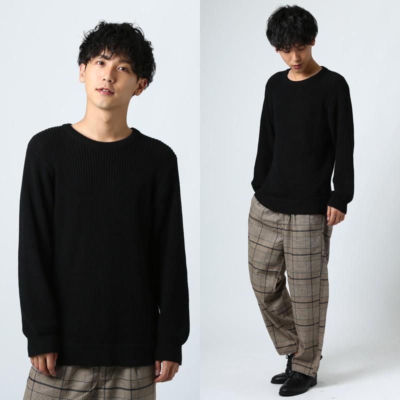 ニット メンズ セーター あぜ編み クルーネックニット Uネック 長袖 あったか 暖かい カジュアル 大きいサイズ Improves インプローブス 通販 Yahoo ショッピング