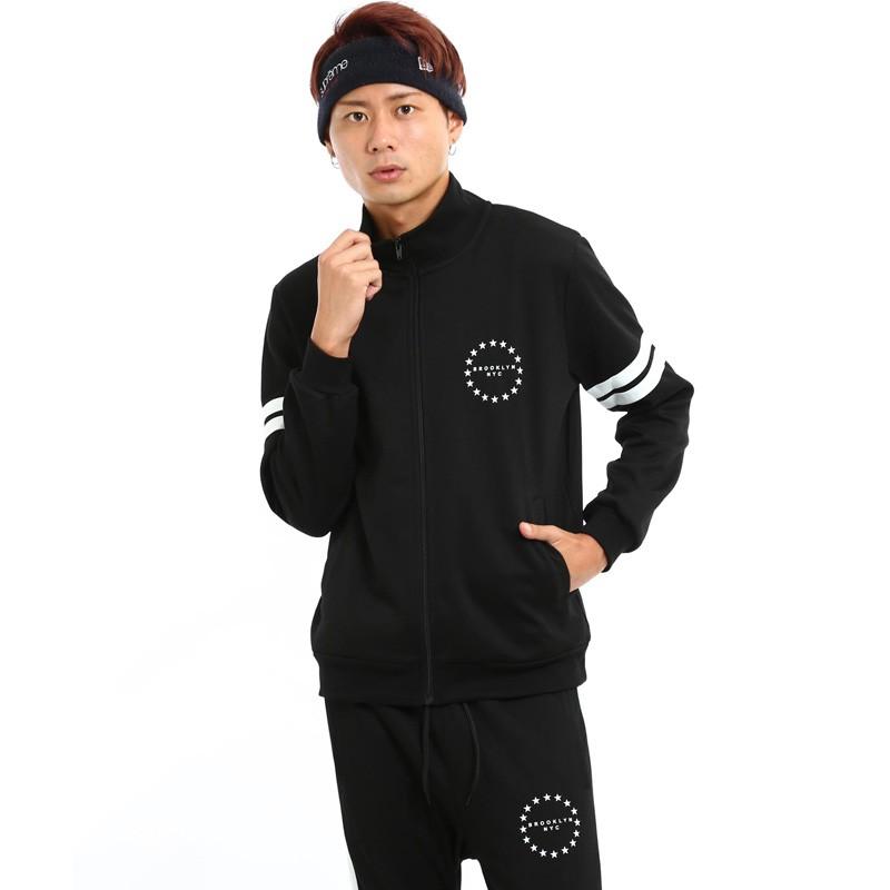 トラックジャケット メンズ ジャージ ライン ジャケット スウェット スエット スポーティー ルーズ 大きいサイズ | improves | 07