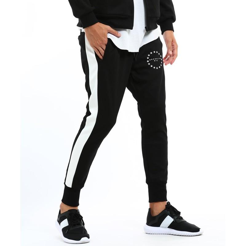 ダンボールジャージサルエルパンツ メンズ ジャージ ライン ジョガーパンツ スウェット スエット スポーティー セットアップ可能 | improves | 06