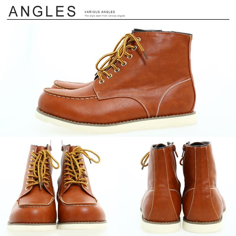 ブーツ メンズ レースアップブーツ ヴィンテージ サイドジップ ワークブーツ 靴 メンズ靴 トレッキングブーツ カジュアル 黒 茶 | improves | 12