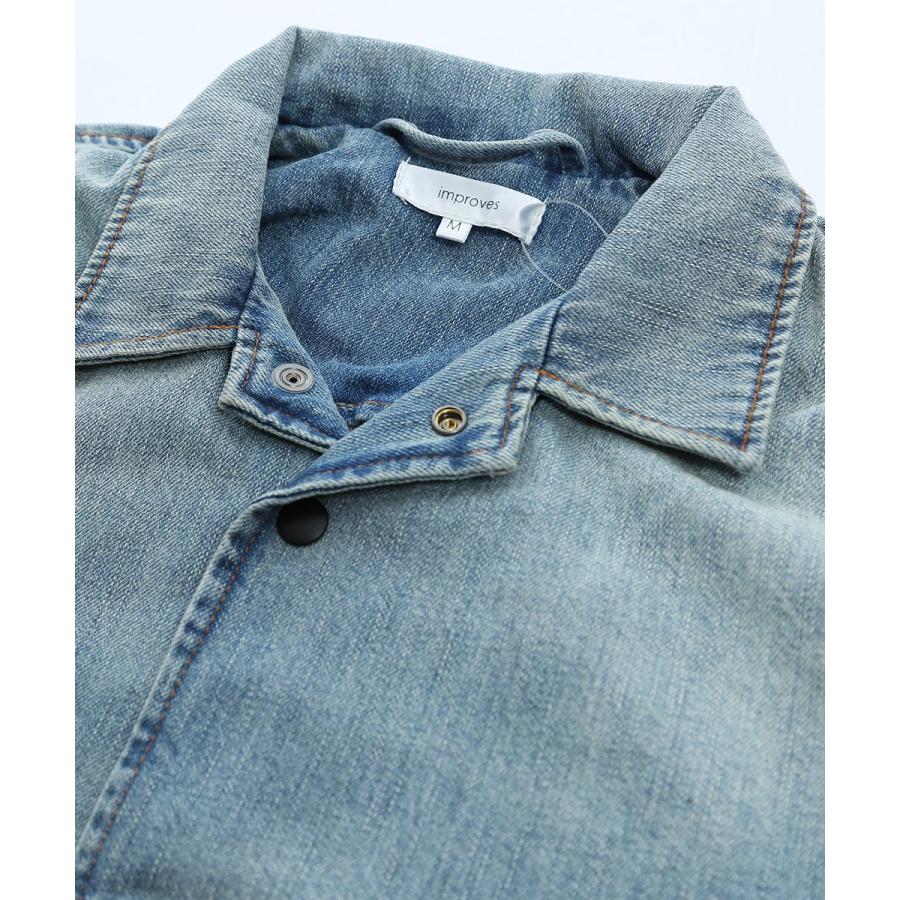 デニム コーチジャケット メンズ ジージャン デニムジャケット  denim ヴィンテージ加工 メンズファッション | improves | 13