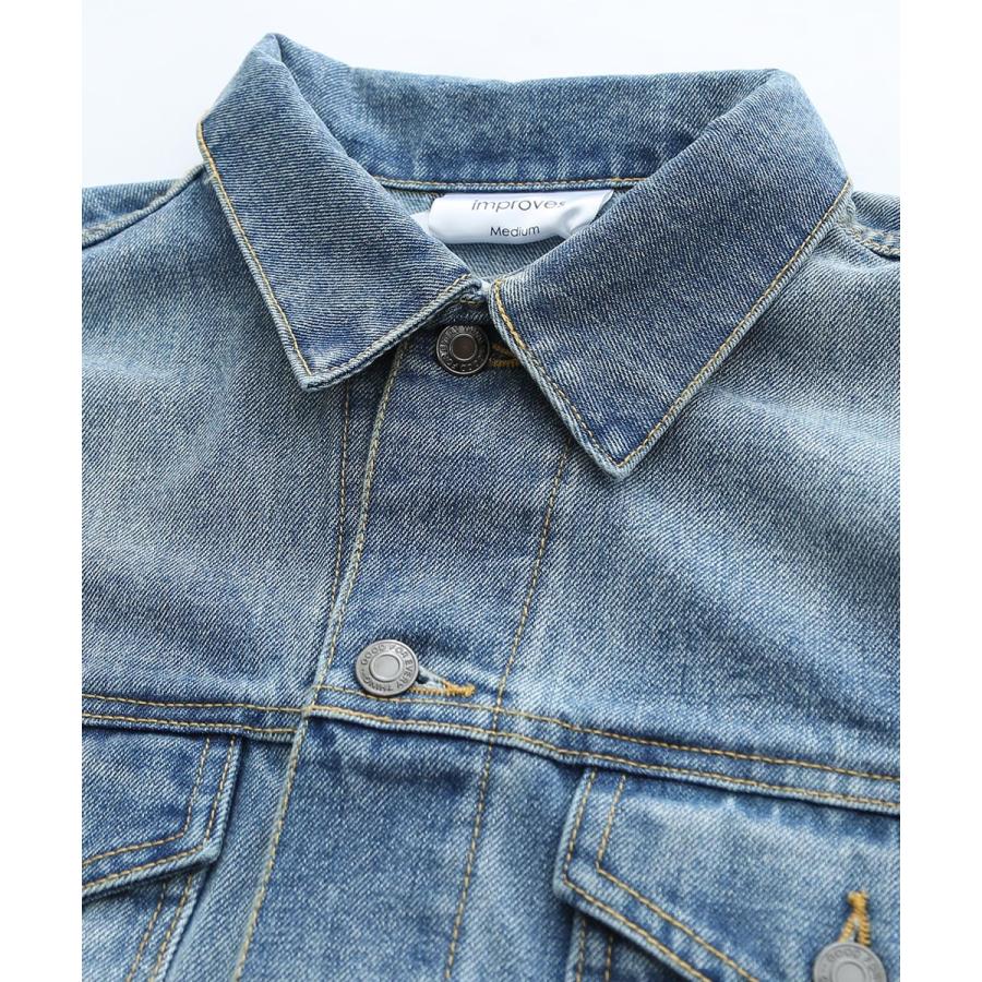 Ｇジャン メンズ ジージャン デニムジャケット  denim クラッシュ加工 ヴィンテージ加工 メンズファッション | improves | 11