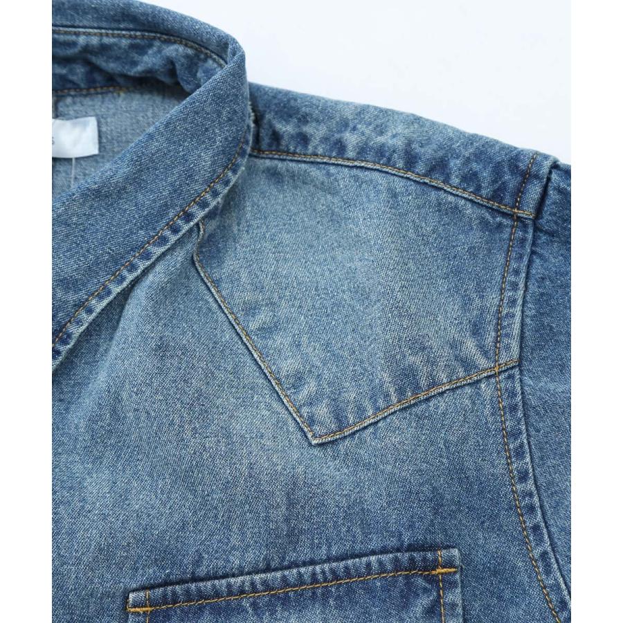 improves デニムシャツ メンズ 長袖 シャツ ウエスタンシャツ