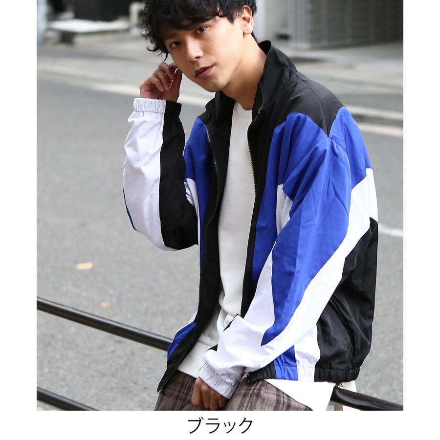 トラックジャケット メンズ シャカシャカ ナイロンジャケット ビッグシルエット オーバーサイズ 大きいサイズ ウィンドブレーカー セットアップ可能 improves | improves | 05