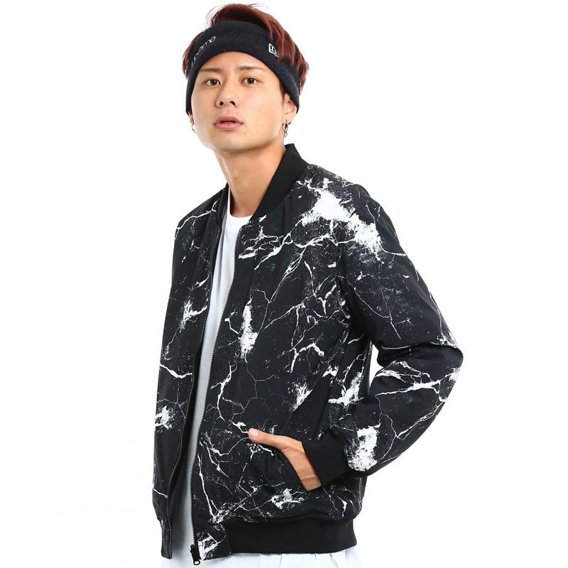 リバーシブルブルゾン メンズ 中綿ジャケット ジャンパー Ma1 Ma 1 ペイント 黒 白 アウター 男性 Improves インプローブス 通販 Yahoo ショッピング