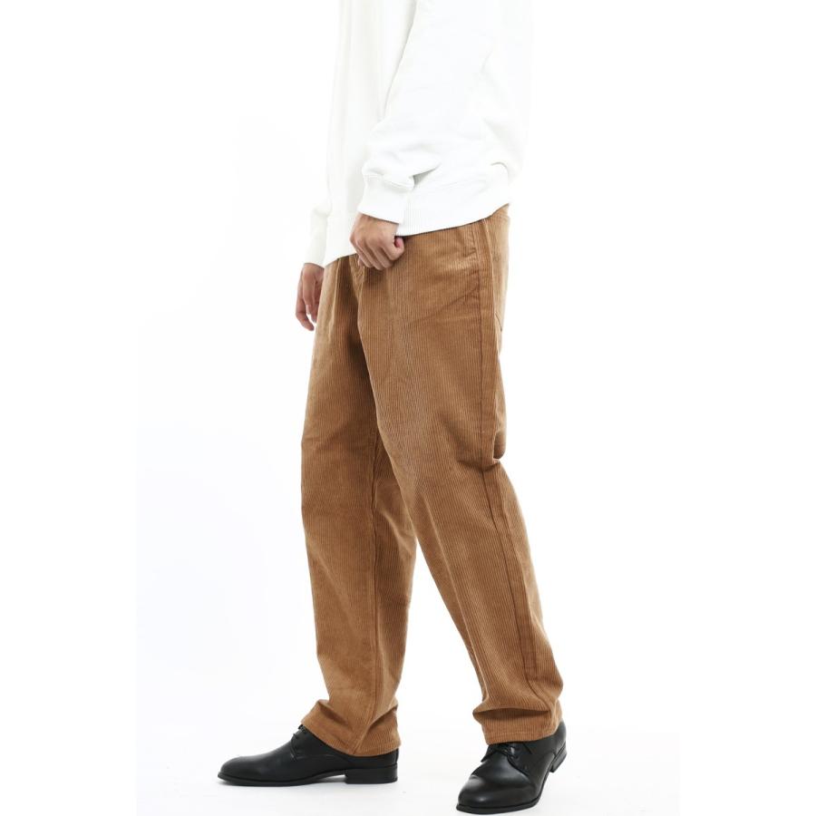 ワイドパンツ メンズ コーデュロイ テーパードパンツ ゆったり 黒 赤 青 緑 ミント ピンク アメカジ | improves | 02