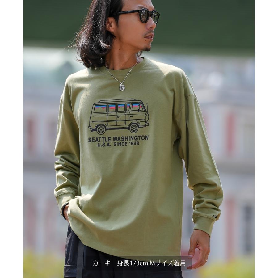 長袖Tシャツ メンズ GERRY ジェリー 別注プリント カットソー バン プリント ロンT アウトドア ストリート アメカジ 古着MIX ホワイト ブラック オートミール | GERRY | 19