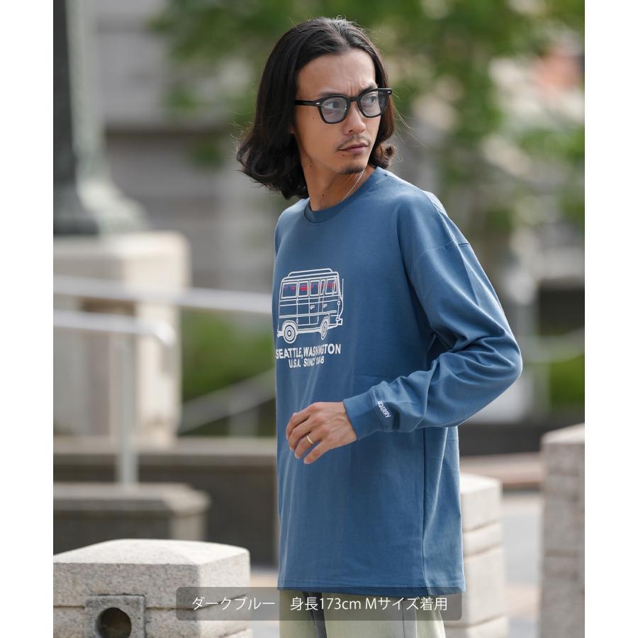 長袖Tシャツ メンズ GERRY ジェリー 別注プリント カットソー バン プリント ロンT アウトドア ストリート アメカジ 古着MIX ホワイト ブラック オートミール | GERRY | 10
